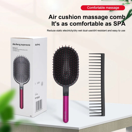 Curly Styling Set Kit with Dyson Airbag Comb, Wide Tooth Comb, and Cylinder Comb – Comfortable Massage and Styling